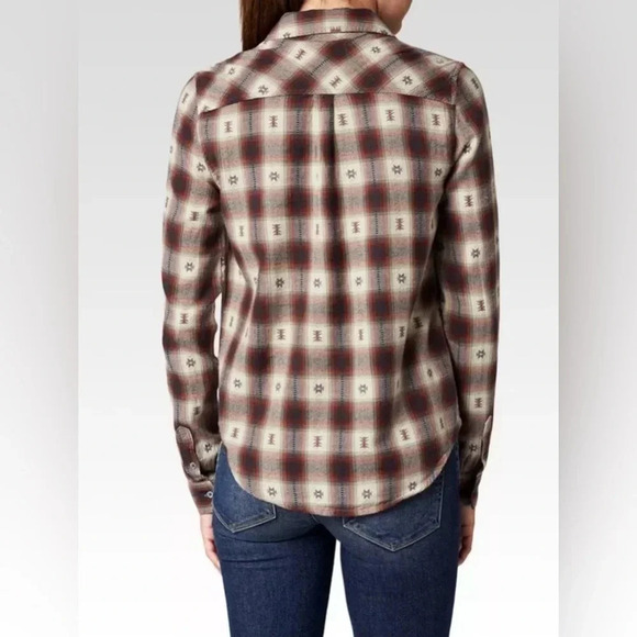 Paige Large Mya Plaid Shirt Button Down Long Sleeve Western - Picture 3 of 10